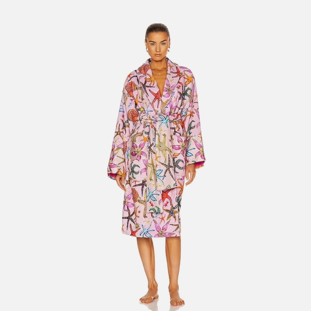 Versace Pink Starfish Patterned Robe - Picture 2 of 5